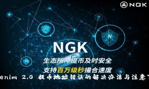 Tokenim 2.0 提币地址错误的解决办法与注意事项