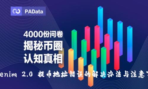 Tokenim 2.0 提币地址错误的解决办法与注意事项