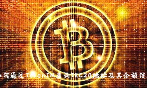 如何通过TokenIM查询TRC20地址及其余额信息